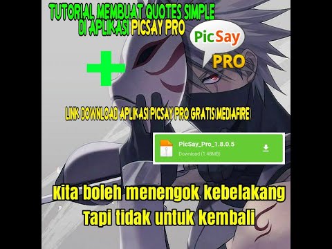 Tutorial membuat quotes simple picsay pro - YouTube