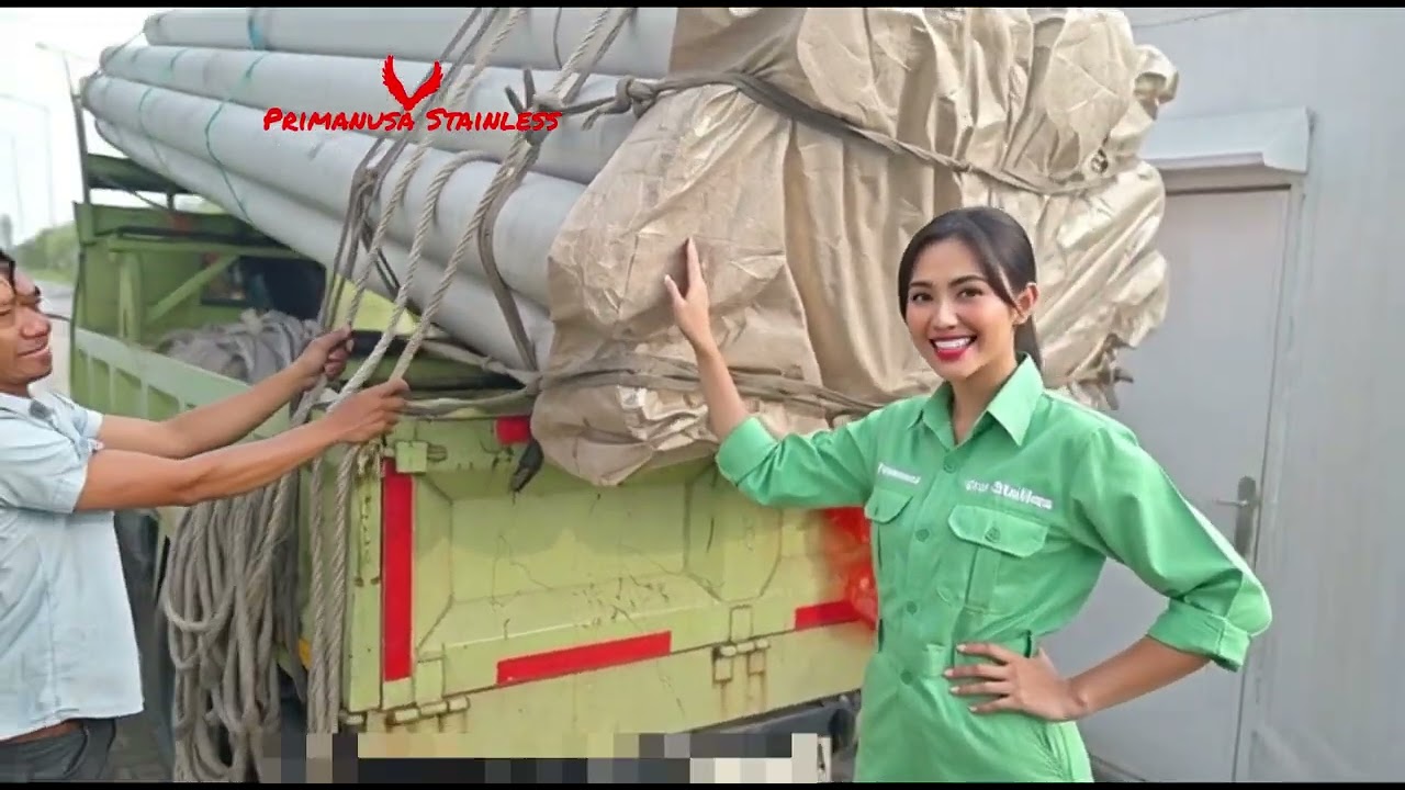 Pengiriman Pipa Stainless 304 #8 Inch Sch 40 x 6 Meter, baik Welded dan Seamless berjalan lancar