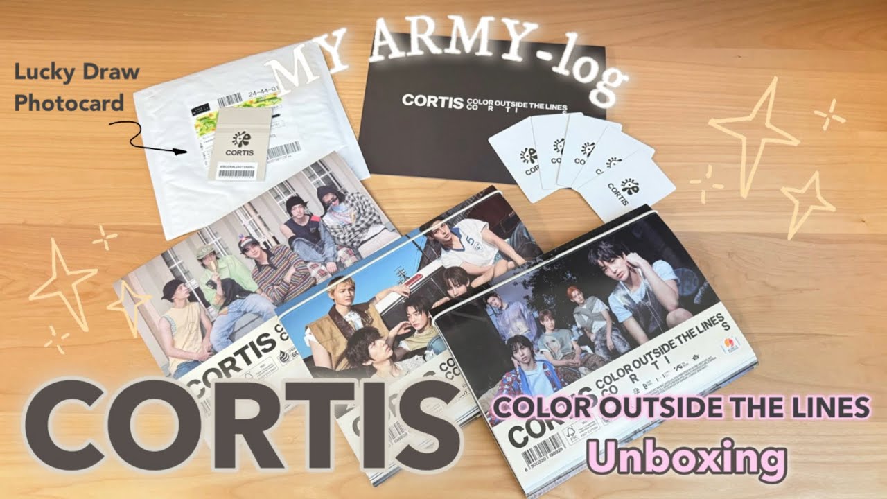 MY ARMY-log ♡ #63｜CORTIS Unboxing｜COLOR OUTSIDE THE LINES💿 + LUCKY DRAW CARD🍀｜【コルティス 🤟🏻 코르티스 】