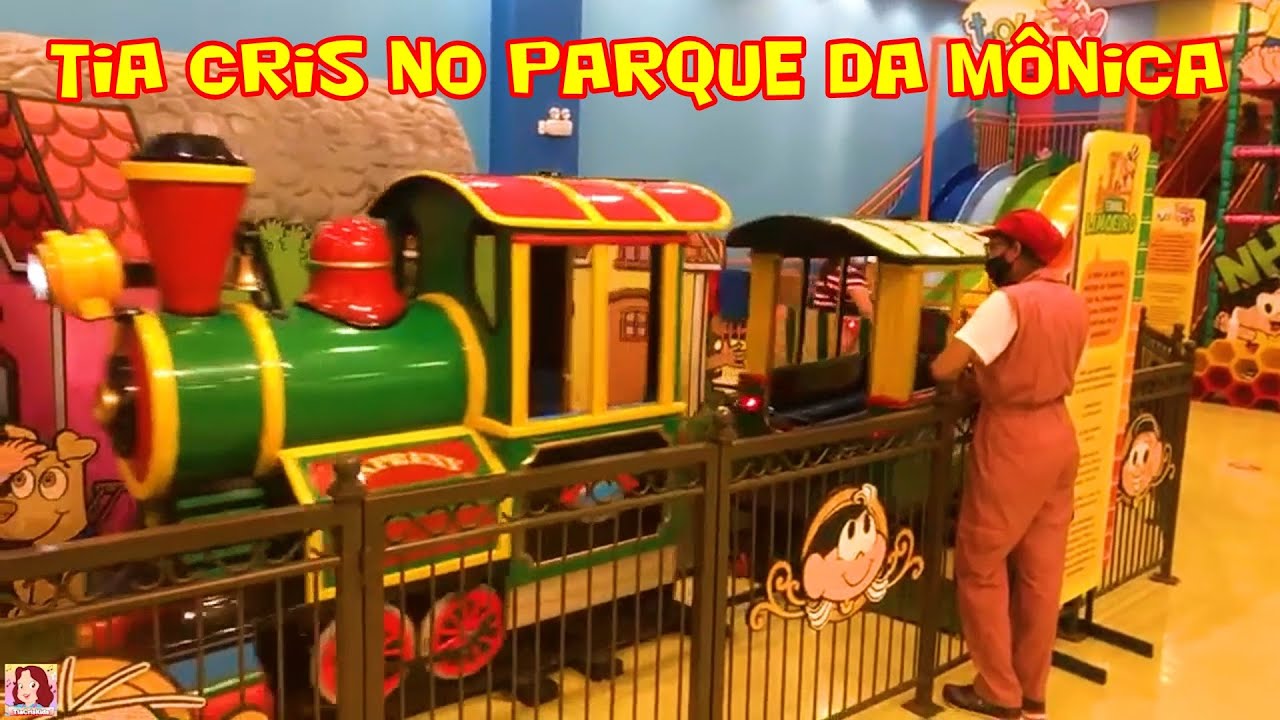 PARQUE DA MONICA -TRENZINHO COM A TIA CRIS - MUITO LEGAL ! 