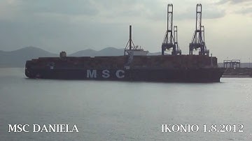 MSC DANIELA departure from  Piraeus Container terminal