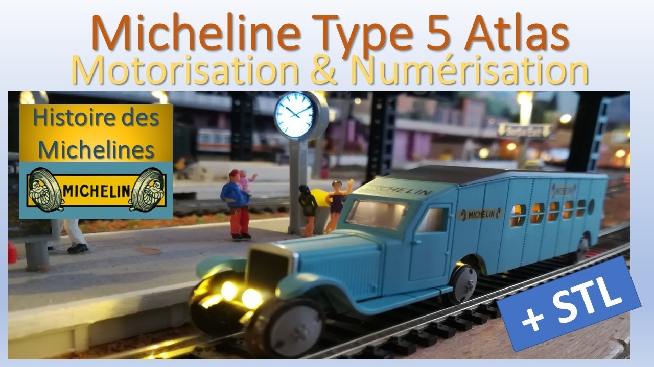 Autorail Micheline 56 Places Atlas HO - Type 20, 1934, Motorisable - Neuf
