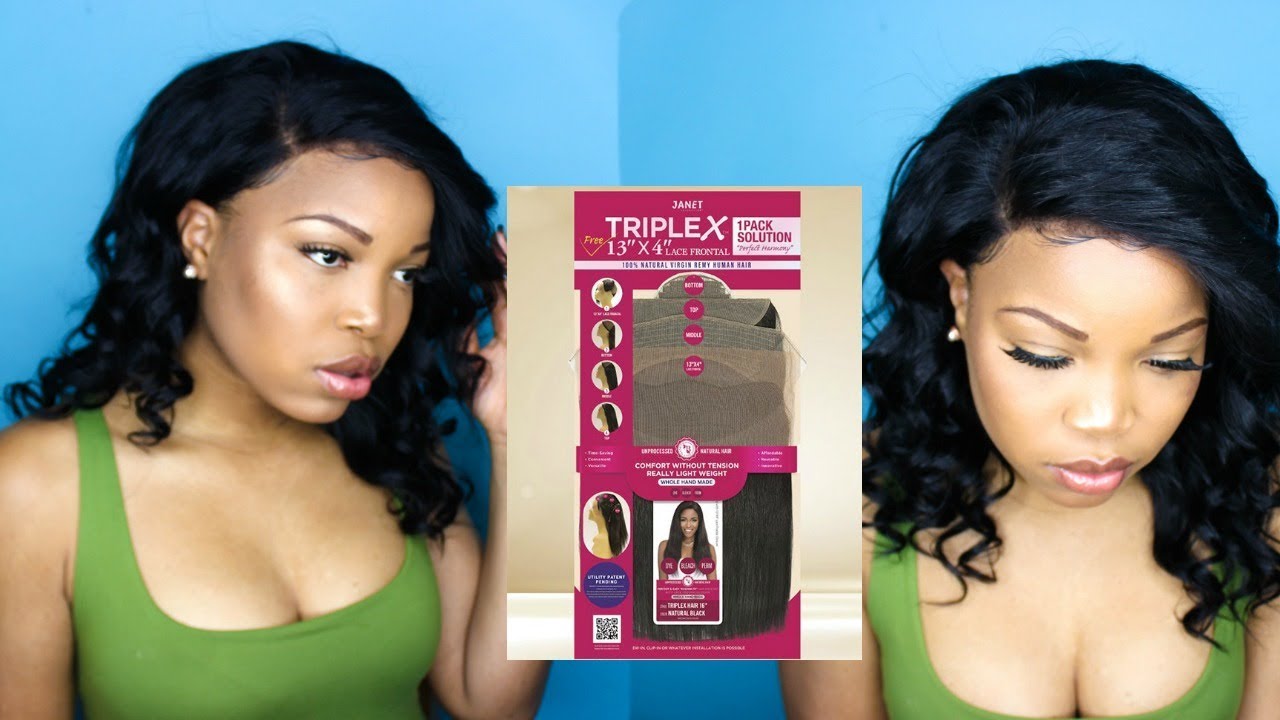 DIY LACE FRONT WIG IN 30 MIN! JANET COLLECTION TRIPLEX demo& review ...