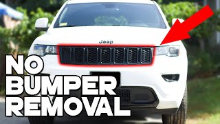 How To Change Jeep Grand Cherokee Black Grill Inserts Without Removing Front Bumper