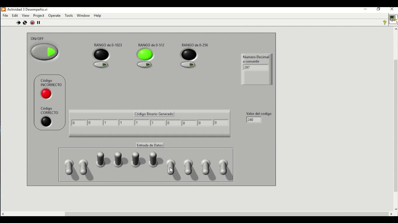 Convertidor Decimal a Binario labVIEW SHD - YouTube