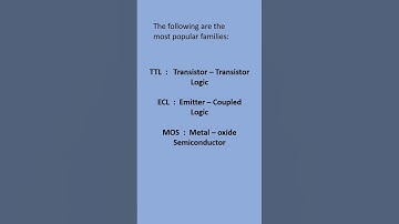 Digital Logic Families