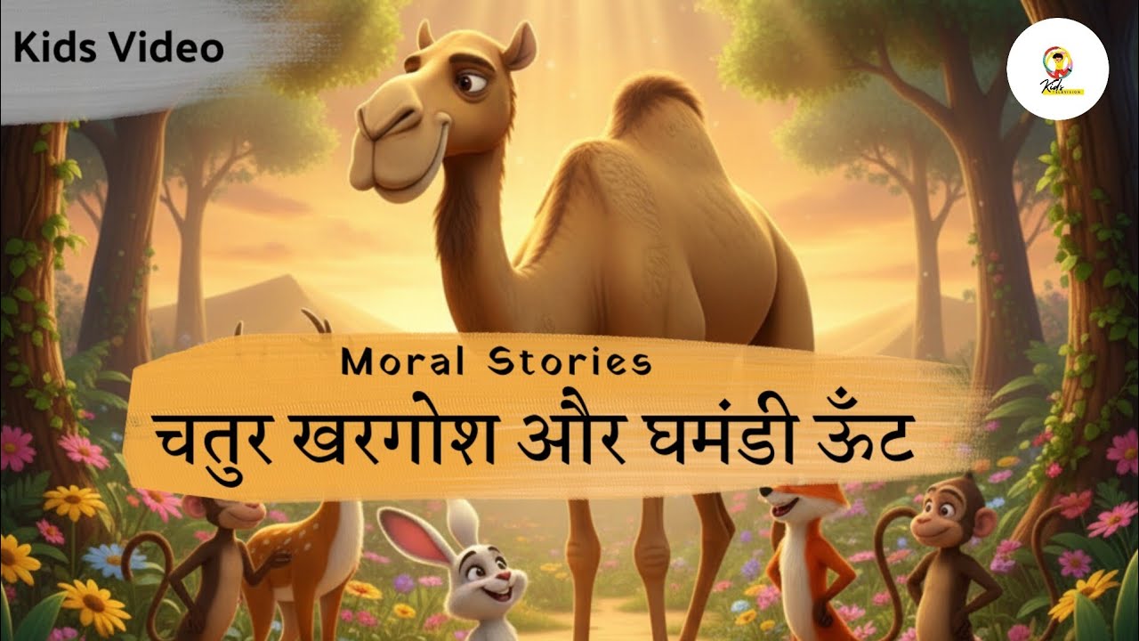 चतुर खरगोश और घमंडी ऊँट | बुद्धि बनाम ताकत की मजेदार कहानी #kidsstory #hindistories #cartoon