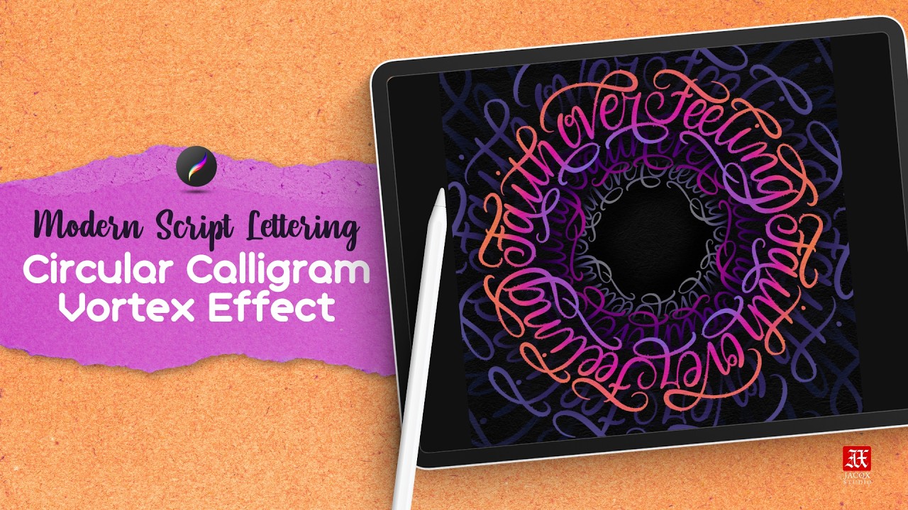 Create this fun Modern Script Circular Calligram with Vortex Effect! 🖊️ ...