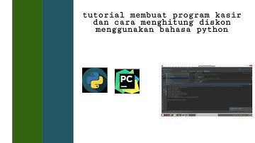 tutorial membuat program kasir dan cara menghitung diskon  menggunakan python #python #pycharm