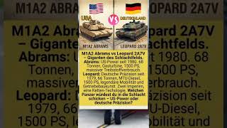 M1A2 Abrams vs Leopard 2A7V — US-Power oder deutsche Präzision? 🇺🇸 vs 🇩🇪 #shorts