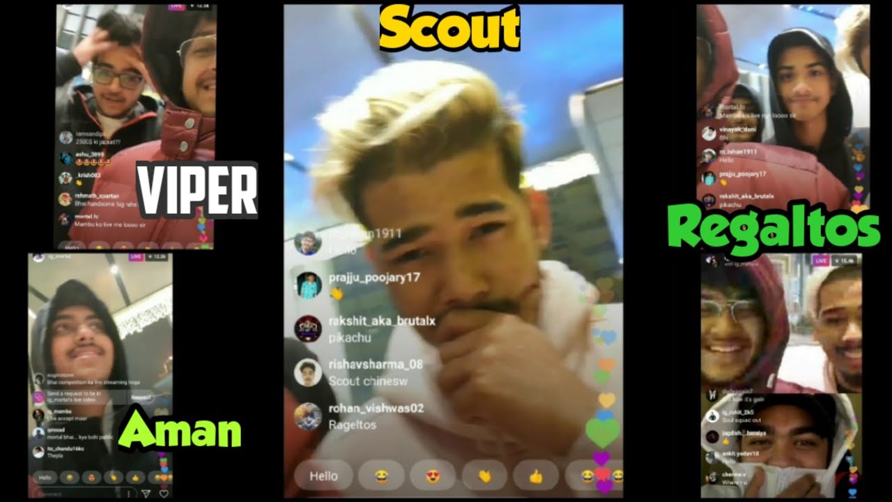 Mortal Live Instagram From China With Scout , Aman , Regaltos , Viper | Mortal Live Instagram Video
