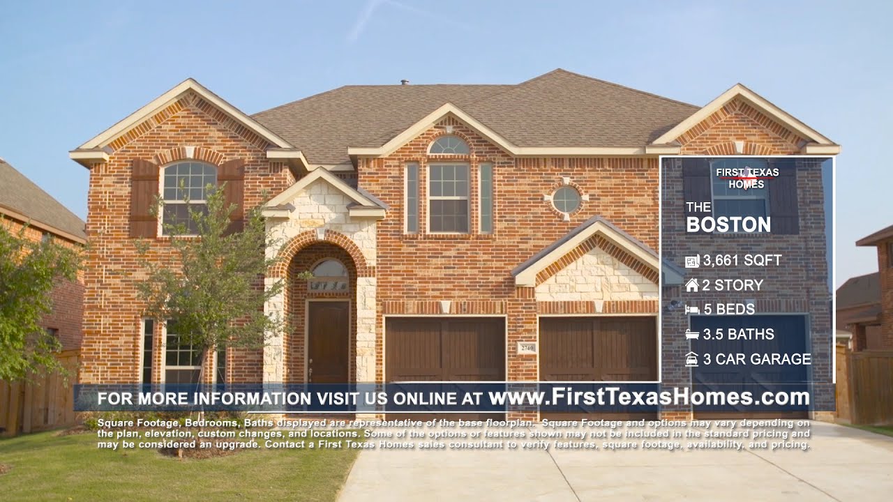 First Texas Homes The Boston Floorplan (2022) YouTube
