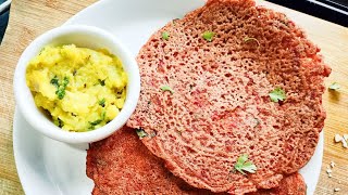 Beetroot breakfast recipe | 10 minutes nashta | Oats and beetroot chilla | cheela | suji ka chilla