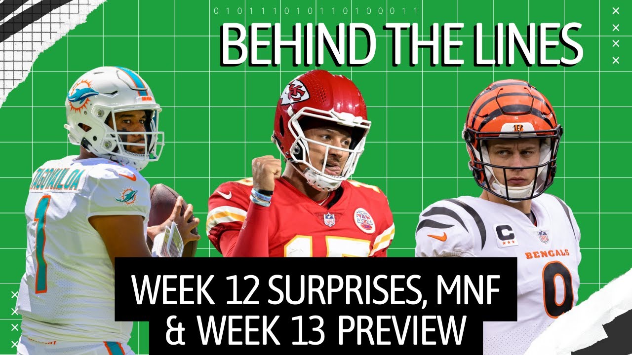 NFL Early Week 13 Opening Odds, Behind the Lines with BetMGM