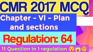 REGULATION 64 MCQ||| CMR 2017||| plans & SECTIONS