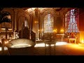 Ancient royal bath ambience  crackling fireplace and bubble sounds  asmr