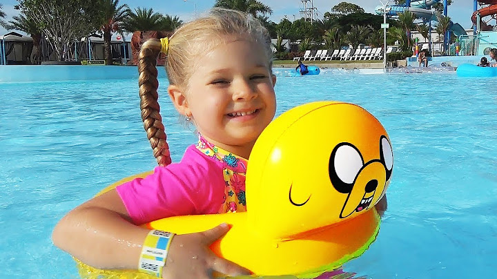 Diana and Papa have fun at the water park