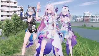 Mmd 하늘에서 온 세 천사 Cipher, Cyrene, Castorice Honkai Star Rail