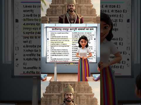 छत्तीसगढ़ रायपुर कल्चुरी कालीन राजवंशों का क्रम #history #facts