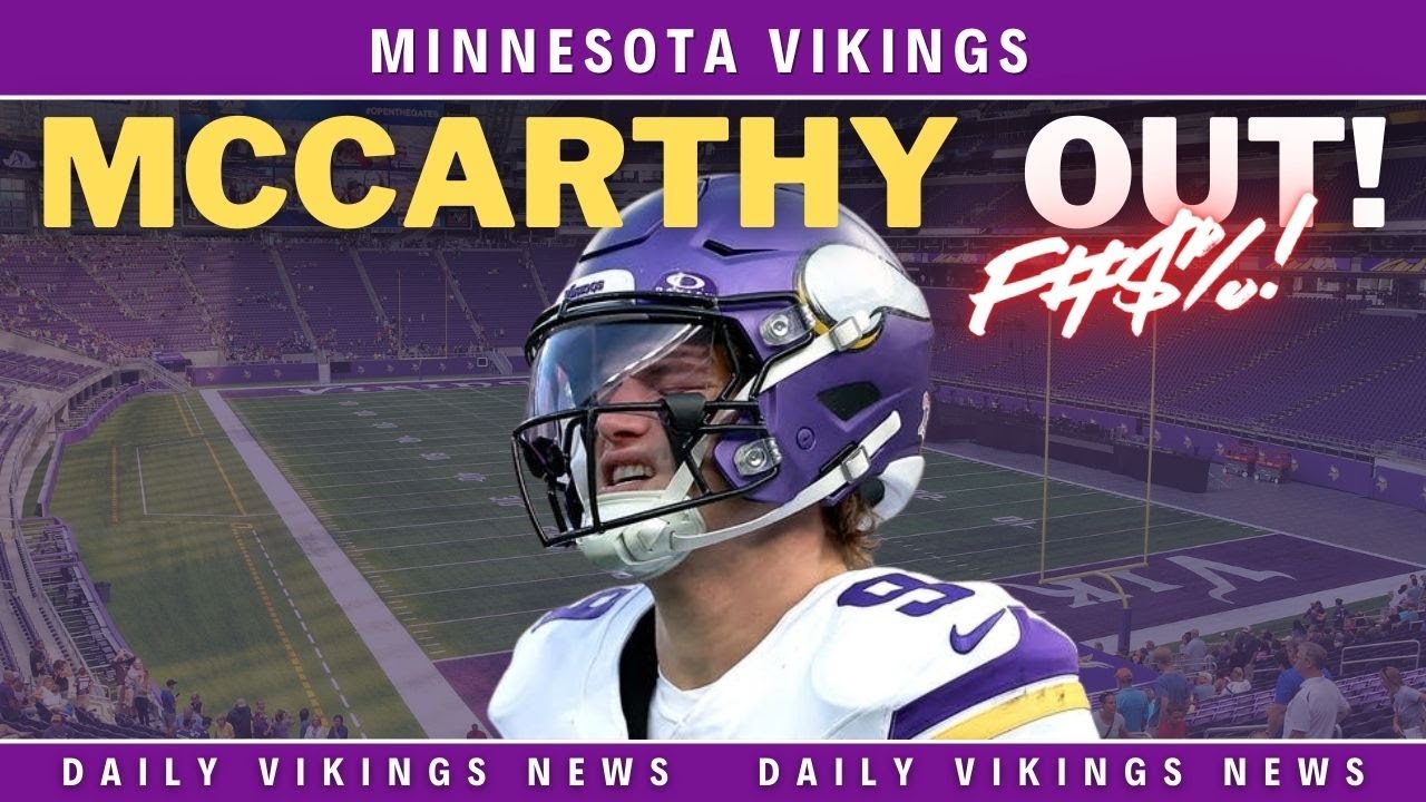 Reaction to Vikings Ruling JJ McCarthy OUT vs. Lions S#!$!