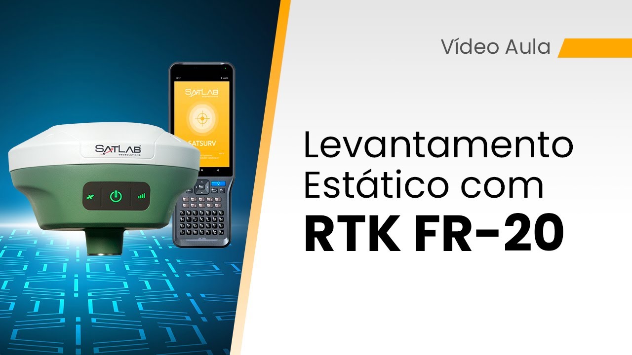 Levantamento estático Receptor GNSS RTK Satlab FR-20