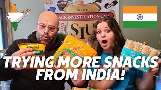 AMERICAN FAMILY TRYING INDIAN SNACKS - PART 2! US family tries Indian snacks for the first time!