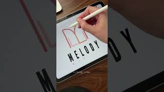 Create Stunning Name Logos with Procreate: MELODY Tattoo Ideas #tattooideas #procreate #namelogo