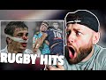 First Time Watching: Rugby OUTRAGEOUS Hits!