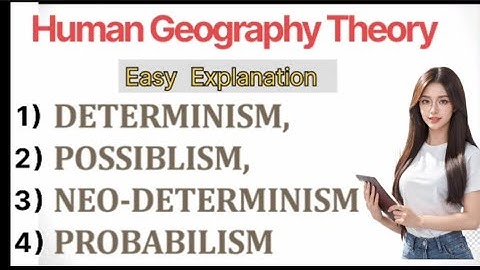 Theory of determinism , possibilism, neo- determinism and probabilism human geography english notes