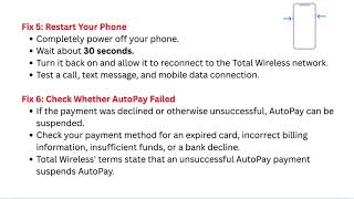 How to Fix Total Wireless Line Not Working After AutoPay - Restore Service After Payment