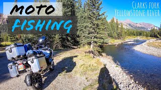 🎣 Motorcycle Fishing 🏍 | Clark Fork, Yellowstone River | BMW R1200GS Adventure | Moto Fishing 3