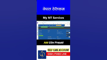 NTC Self Care Account | Add Nepal Telecom GSM Prepaid Number #shorts #youtubeshorts #ntc