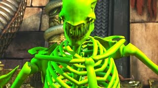 Mortal Kombat XL All Characters React to Aliens Green Skeleton Intro (Entrance 1)