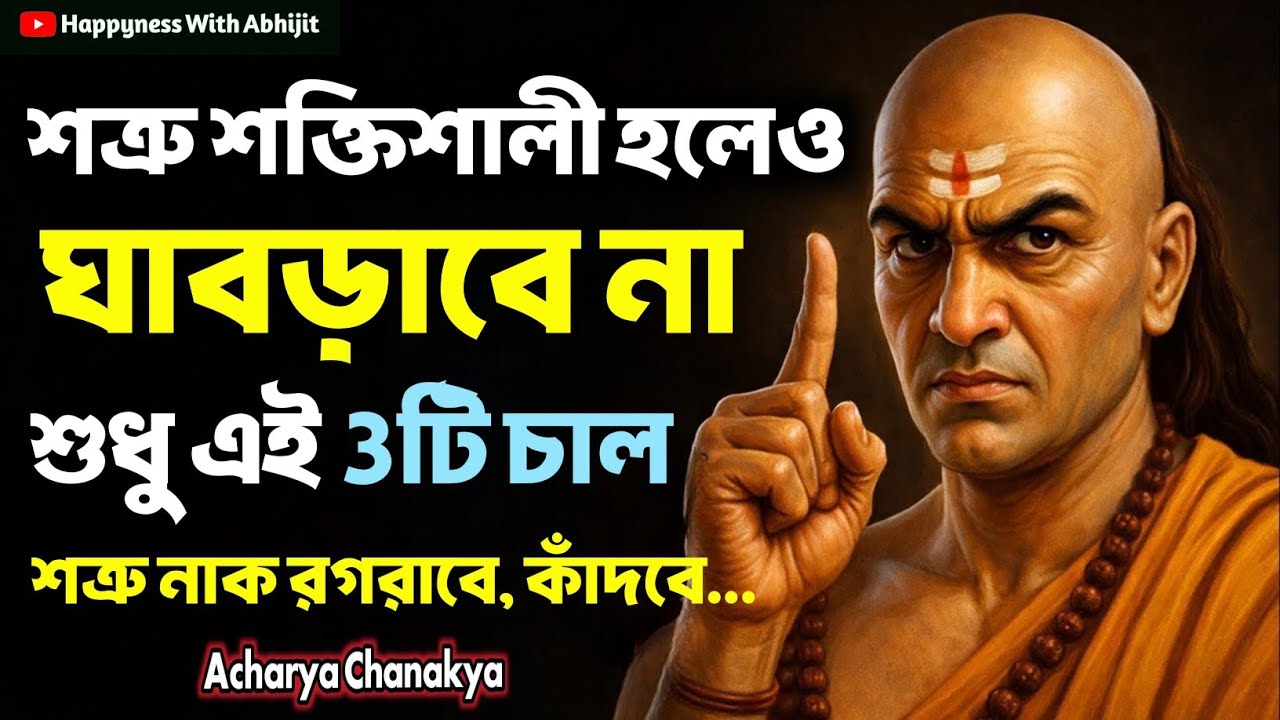 শত্রু শক্তিশালী হলেও ঘাবড়াবে না শুধু এই 3টি উপায় | Bengali Motivational Video By Acharya Chanakya 