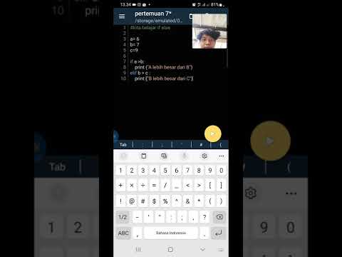 Tugas program komputer (IF ELSE) menggunakan pydroid