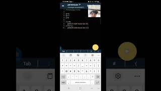 Tugas program komputer (IF ELSE) menggunakan pydroid