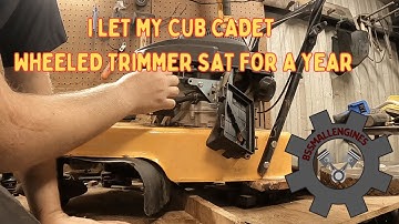 Ik heb mijn Cub Cadet wieltrimmer een jaar lang laten staan