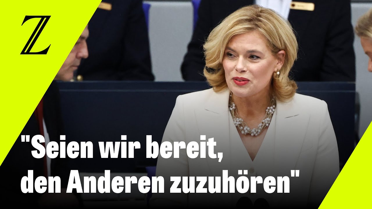 Julia Klöckner hält erste Rede als neue Bundestagspräsidentin