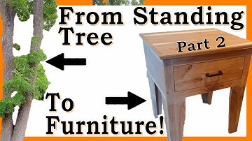 How to: Building Walnut Bedside Tables from a tree in our Yard - Part 2 - Woodworking Project DIY
