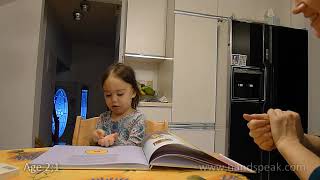 Baby/toddler signing "turtle" in ASL: a timelapse