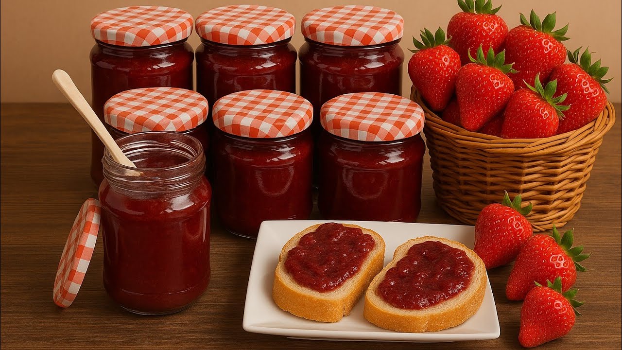 موسم الفراولة جا | حظروا أبن معجون فريز طبيعي او مربى الفراولة بطريقة سهلة ومن غير مواد حافظة