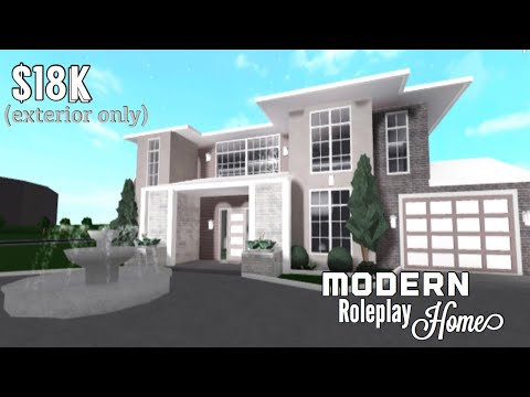 Bloxburg Modern Roleplay Home Part1 Exterior 18k Youtube - roblox roleplay bloxburg home videos