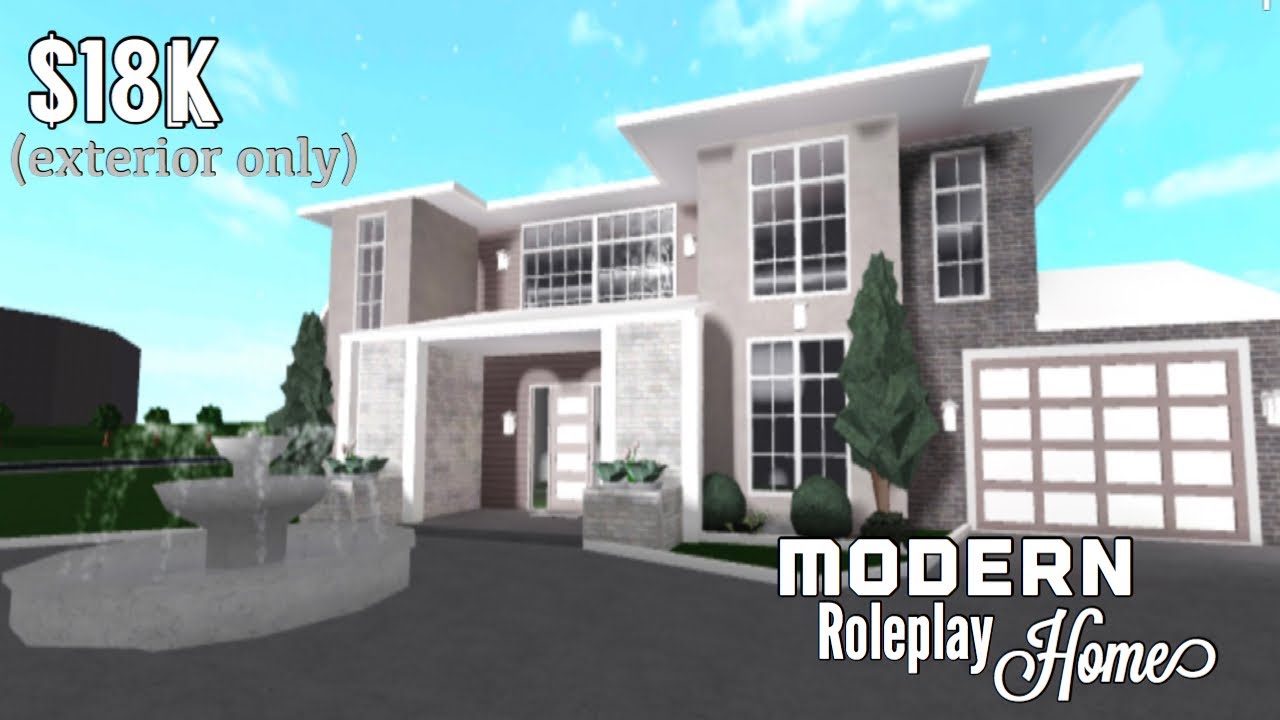 BLOXBURG| Modern Roleplay Home (part1- exterior) | 18k - YouTube