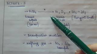 Class 10 Activity 5 chapter 1 chemistry | chemical reaction and equations
