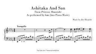 Ashitaka And San - kno Piano Music - Sheet music transcription