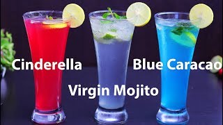 Cinderella Mocktail | Virgin Mojito | Blue Curacao
