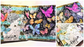 ART JOURNAL Process: Butterfly Delight  with His Palette