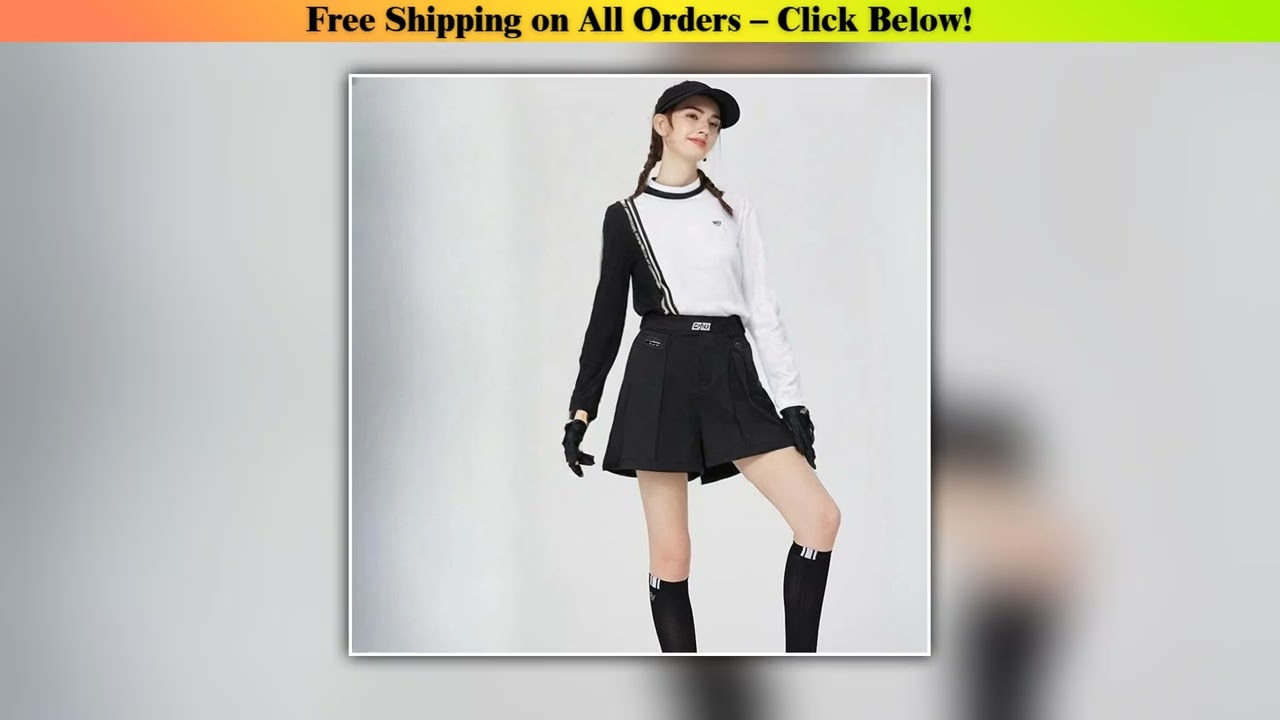 Sporty Chic Golf Top, Women's Korean Style Long Sleeve, 4-Way Stretch & Quick-Dry for Dynamic