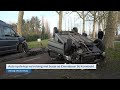 Auto op de kop na botsing met busje op Emmabaan bij Koewacht - 112 Nieuws | Omroep ZVL