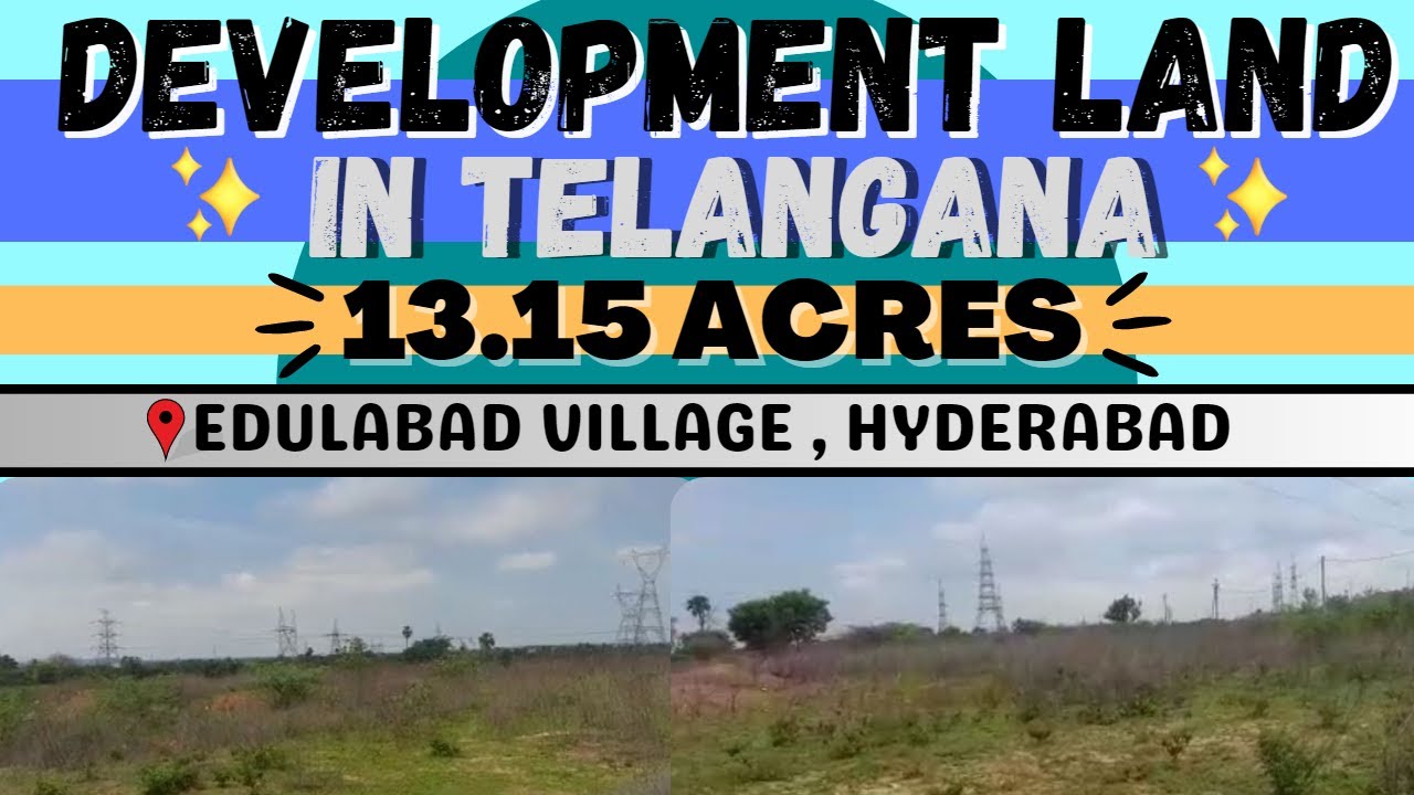 GHATKESAR 13 ACRES LAND FOR VILLAS DEVELOPMENT JEEDIMETLA POCHARAM HYDERABAD